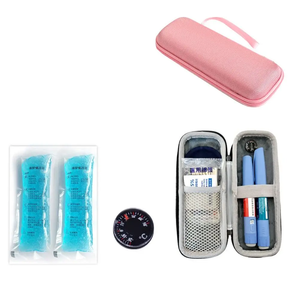 Simple EVA Insulin Cooling Bag Waterproof Thermal Insulated Insulin Cooler with Gel Pocket Pill Protector Diabetics