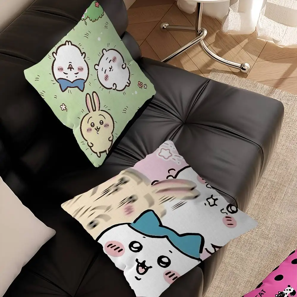 

C-Chiikawas Cartoon Pillow Cushion Cover Pillowcase Living Room Sofa Home Decor Customized