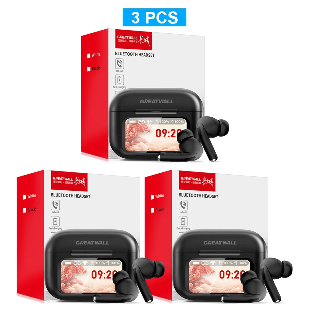 Original GREATWALL TWS Wireless Bluetooth V5.3 Earphones ANC Noise Reduction HiFi HD Call Earbuds Music Headsets Touch Control