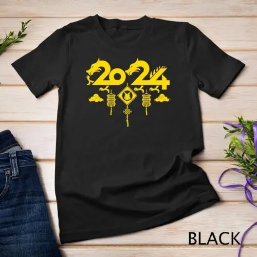 

Happy Chinese New Year 2024 Year of Dragon Zodiac Lunar T-Shirt Unisex T-shirt