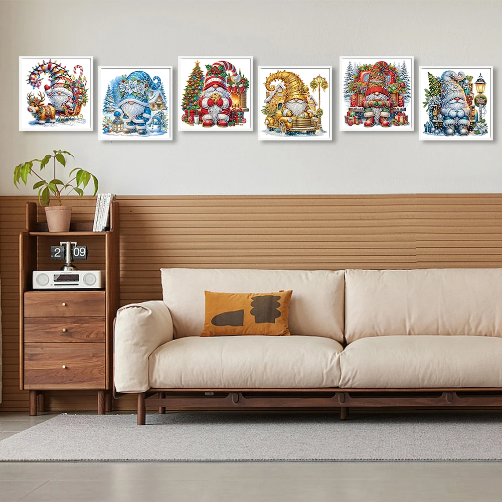 

6pcs Partial Drill Diamond Painting Kits Special Shaped Rhinestones 30x30cm Crystal Rhinestone Paintings Home Wall Decor