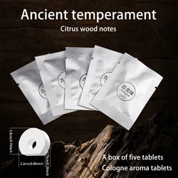 5PCS Car Air Outlet Aromatherapy Tablets Air Outlet Supplement Tablets Small Fan Pe Solid Fragrance Tablets