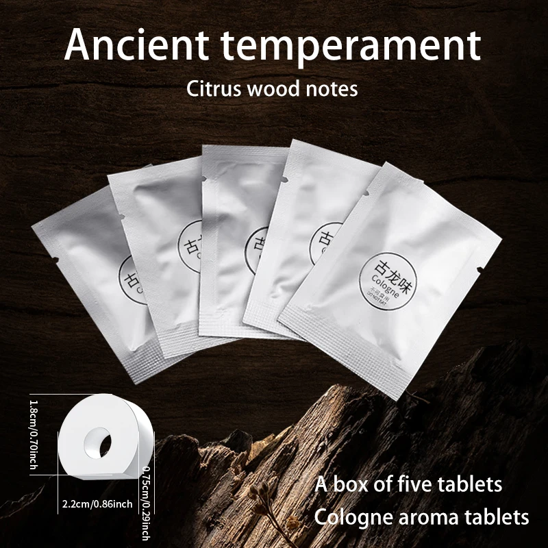 5PCS Car Air Outlet Aromatherapy Tablets Air Outlet Supplement Tablets Small Fan Pe Solid Fragrance Tablets