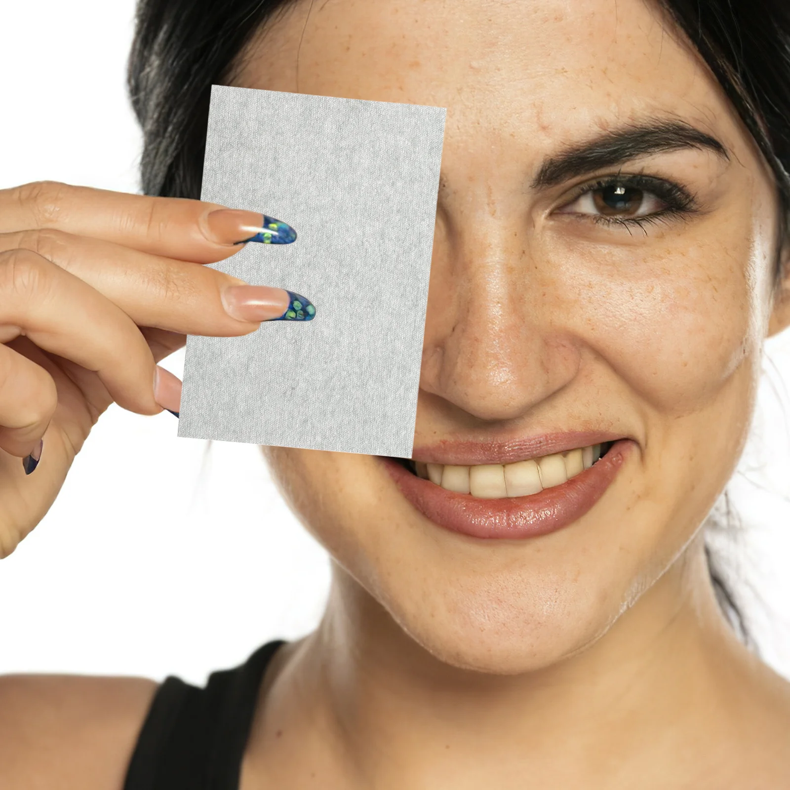 

1000Pcs Face Blotting Paper Oil Absorbing Sheets for Men and Women Black Gray Dual Side Oil Control Sheets Facial Degreasing