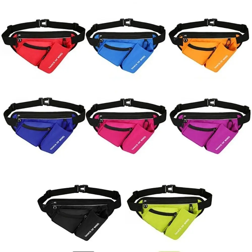 Czajnik unisex Fanny Pack Oddychający pas do biegania o dużej pojemności Torby biodrowe bez użycia rąk z uchwytem na butelkę wody