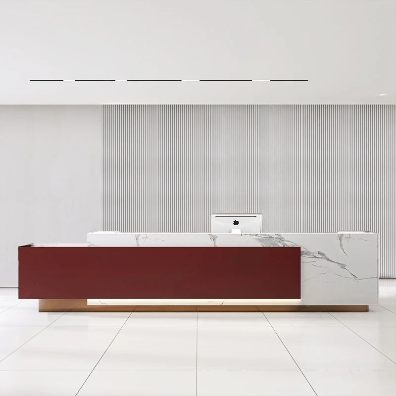 Long Modern Reception Desks Console Beauty Salon Church Reception Desks Hospital Comptoir De Caisse Boutique Shop Furniture