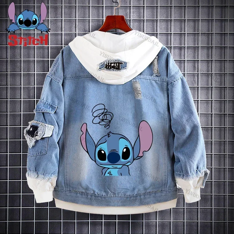 Dr. Jumba Jookiba Woops Lilo & Stitch Denim Jacket Anime Fifures Coat Sudadera Para Hombres Jean Hooded Cosplay Costumes Gifts