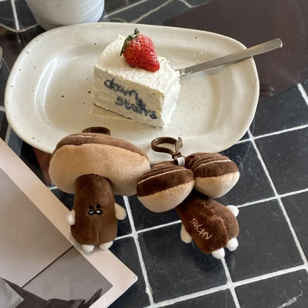 

Cartoon Ganoderma lucidum Plush Pendant Soft Backpack Charms Cartoon Key Chain Plush Stuffed Doll Plush Keychain Student