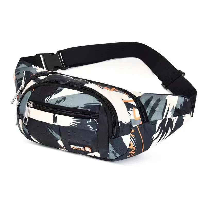 Riñonera de cintura para hombre, bolsa para correr, Oxford, impermeable, multiusos, deportes de viaje, Sling, pecho, trasero, cadera