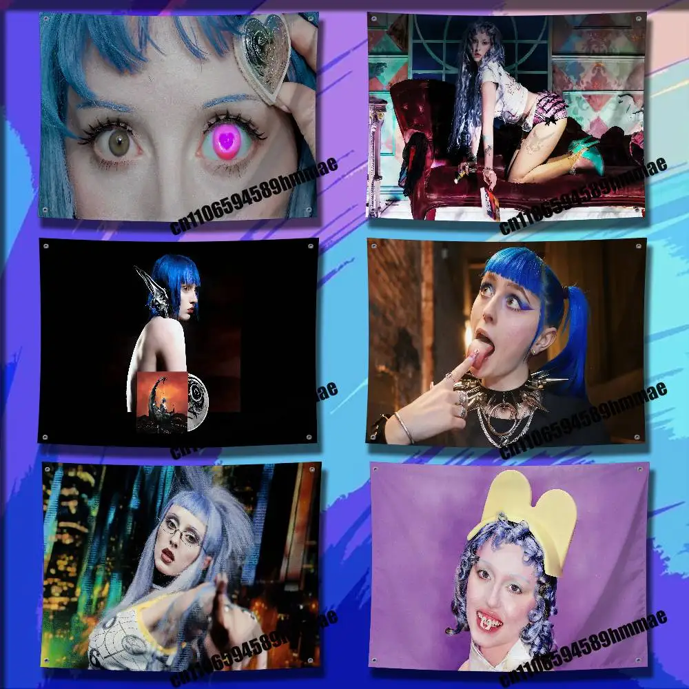 

For A-Ashnikko Smoochies Flag 50*70cm 60*90cm 80*120cm 100*150cm 150*200cm Camp Wall Banner Tapestry Cover