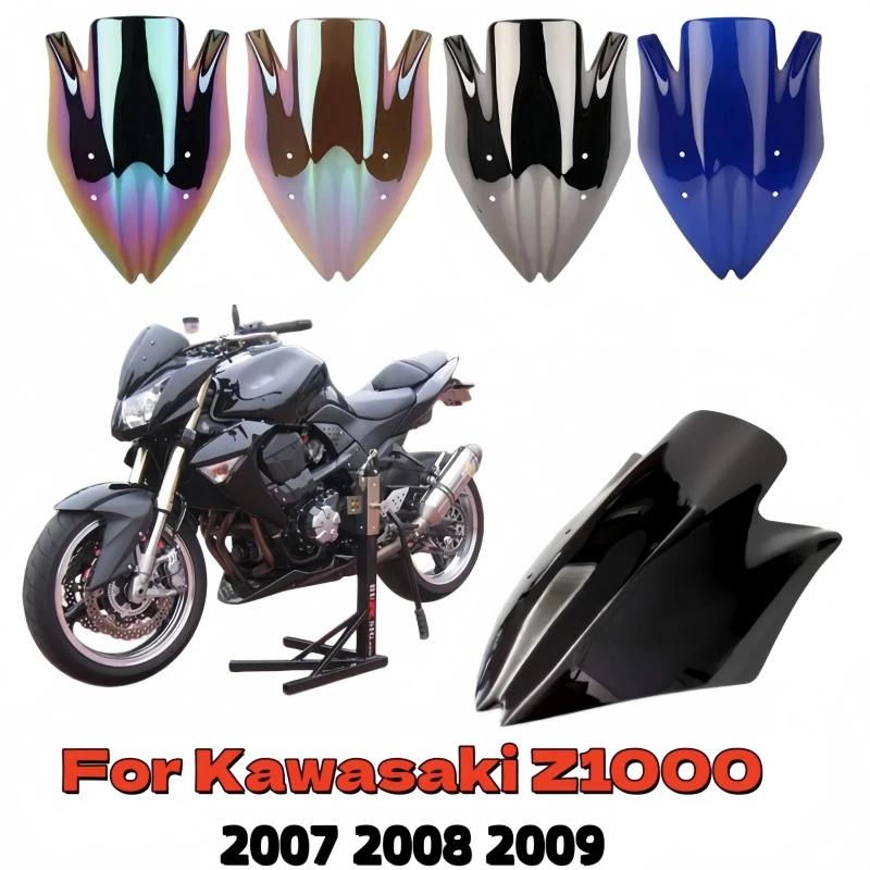 Z1000 Motorcycle Windshield Front Windshield Air Reflector Flow Guide Plate for Kawasaki Z1000  Z 1000 2007 2008 2009