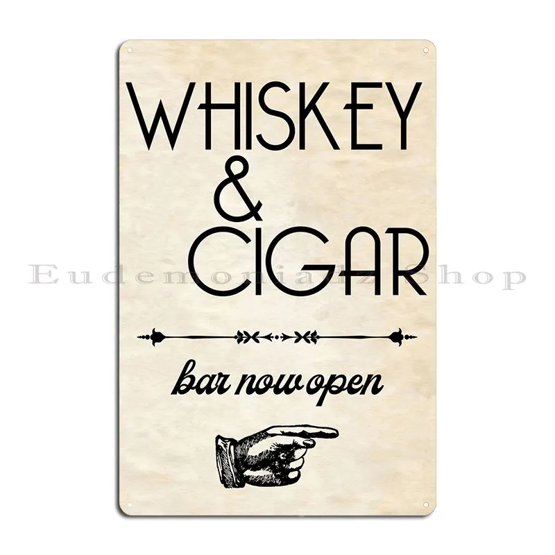 Whiskey Cigar Retro Bar Metal Sign Designer Wall Cave Garage Plaques Cinema Pub Tin Sign Poster