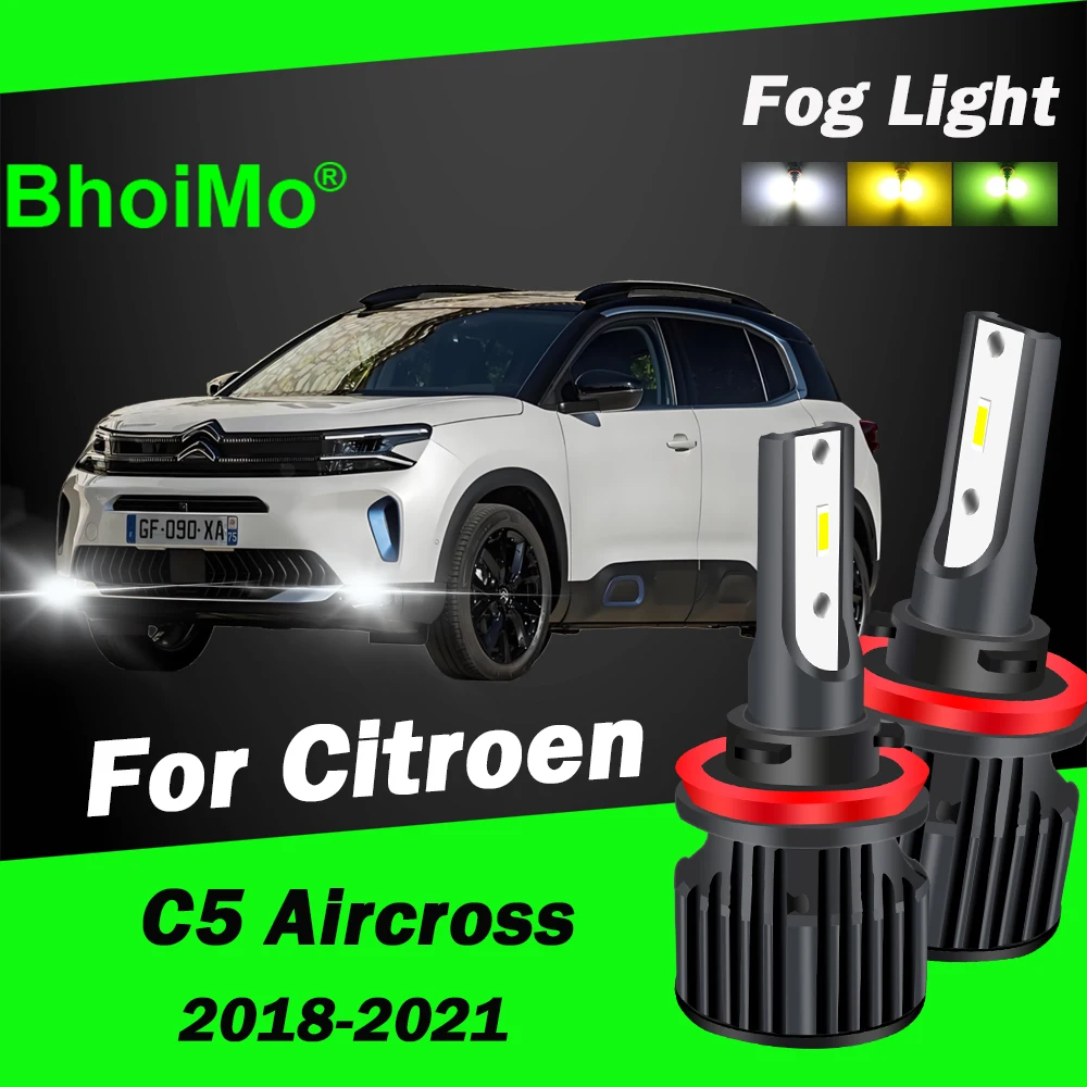 

BhoiMo For Citroen C5 Aircross Led Front Fog Light 2018 2019 2020 2021 Car Auto Lamps Bulbs