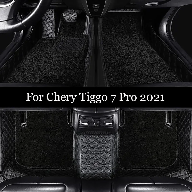 

100%, кожаные автомобильные напольные коврики на заказ для Chery Tiggo 7 Pro 2021, коврики, подкладки для ног, аксессуары