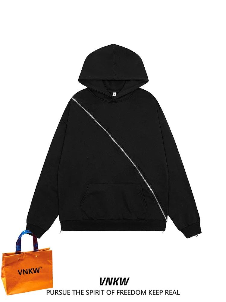 

Heavyweight Hoodie Sweatirt ex Spring Autumn Loose Fit Zipper Design Casual Versatile Korean Sle Couple's Top