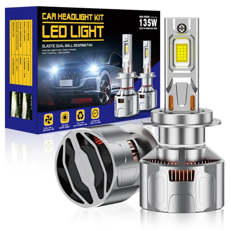 OX12 H4 Canbus LED Headlight Bulbs H7 H11 H1 9005 9006 9012 Turbo Auto Headlamps 12V Car Lights 6500K White Light 2pcs