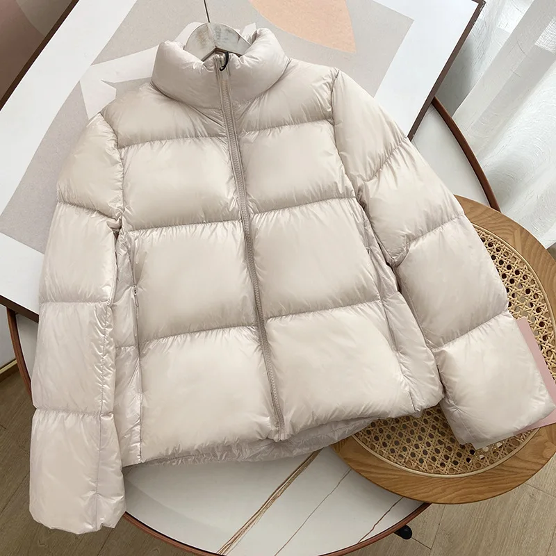 Casaco de pouco peso puffer feminino para baixo acolchoado jaqueta inverno quente casaco de neve parka para mulher outerwear