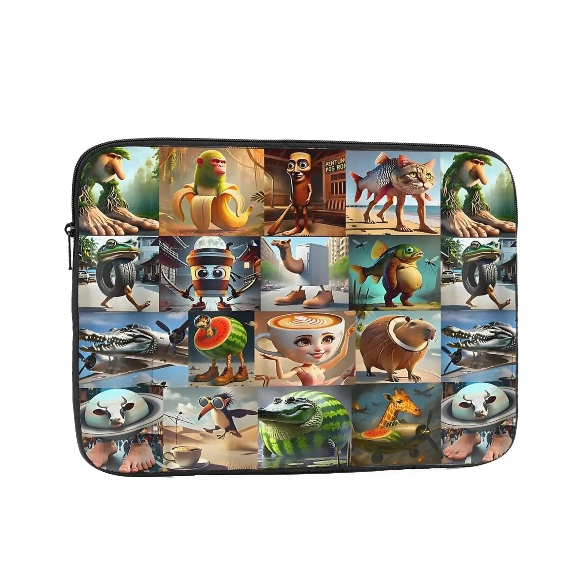 Brainrot Meme Italian Characters Laptop Bag Sleeve Funny Meme Notebook Bag Case Shockproof Case Bag for Men Women