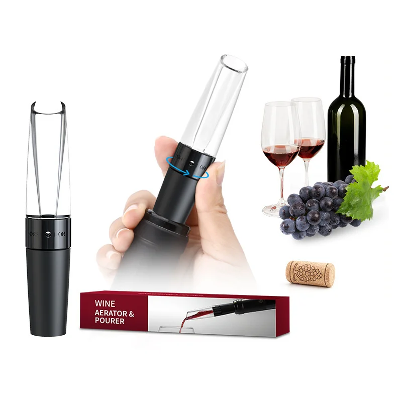 Hotel Kitchen Gadget Dual Purpose Quick Wake Grape Wine Pourer Bar Accessories Drinkware Corkscrew Opener Dining Home Tools