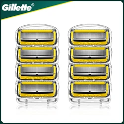 Gillette Fusion ProGlide Blades Manual Shaving Beard Shaver Razors Refills 5 Layers for Man's Face Care Hair Safe Removal