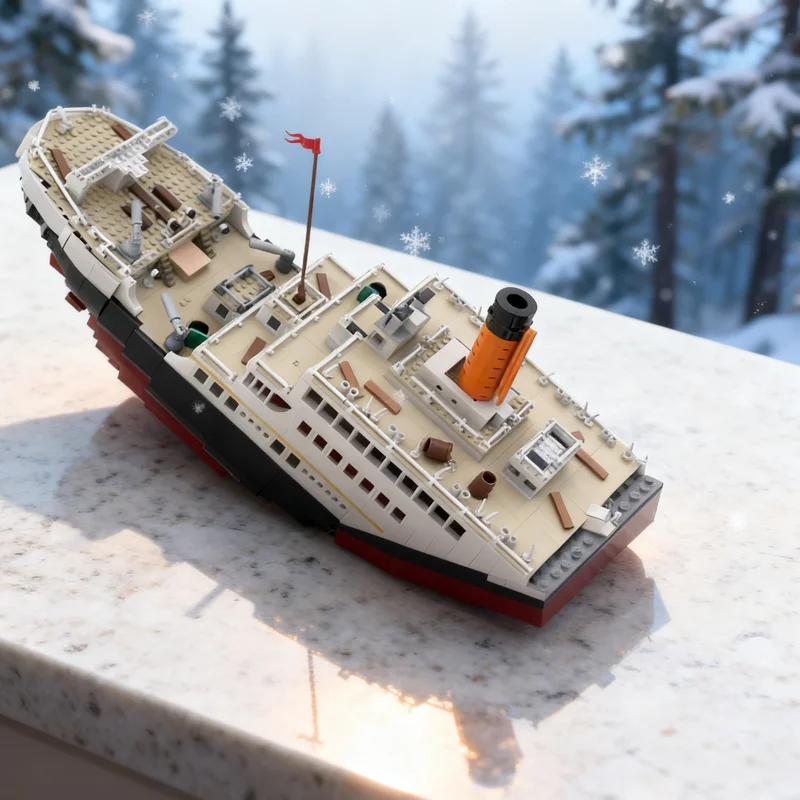 

5461pcs MOC Titanic Boat Model Building Blocks Creative DIY Gift Display Decor Assemble Premium Adult Kids Desk Home Collectible