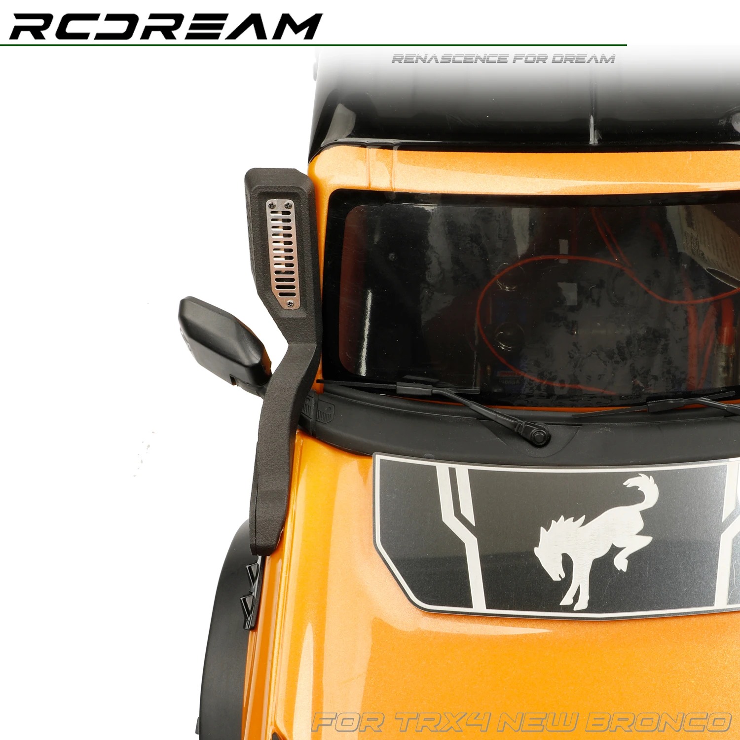 

Зеркало заднего вида RCDream 1/10 с трубкой и указателем поворота для TRX4, новый вариант обновления Bronco, детали