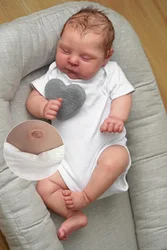 50cm Peaches Bebe Reborn Girl and Boy With Rooted Hair Soft Touch Feeling Lifelike Newborn Baby Doll