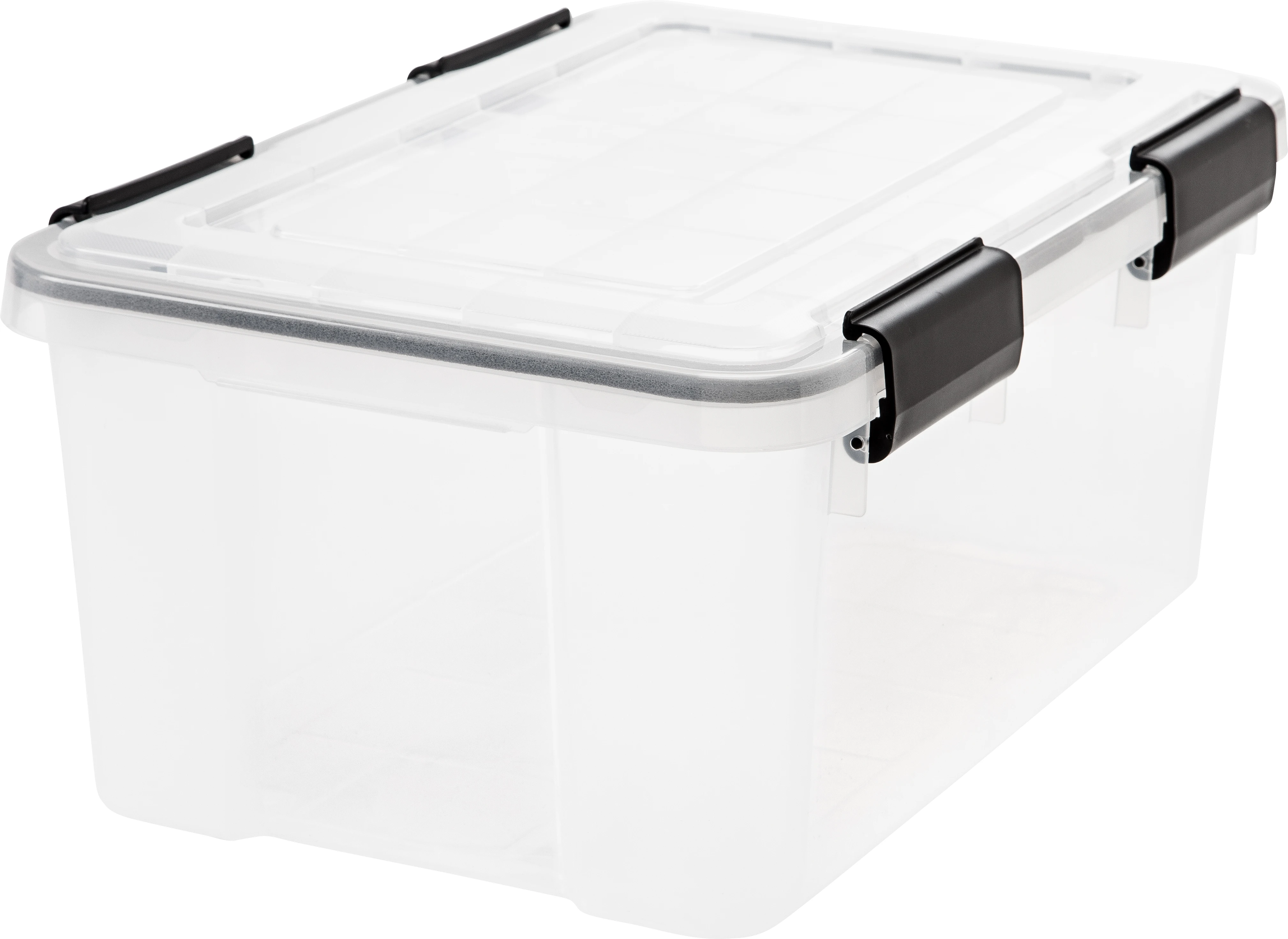 

19qt WEATHERPRO Airtight Plastic Storage Bin with Lid and Seal and Secure Latching Buckles