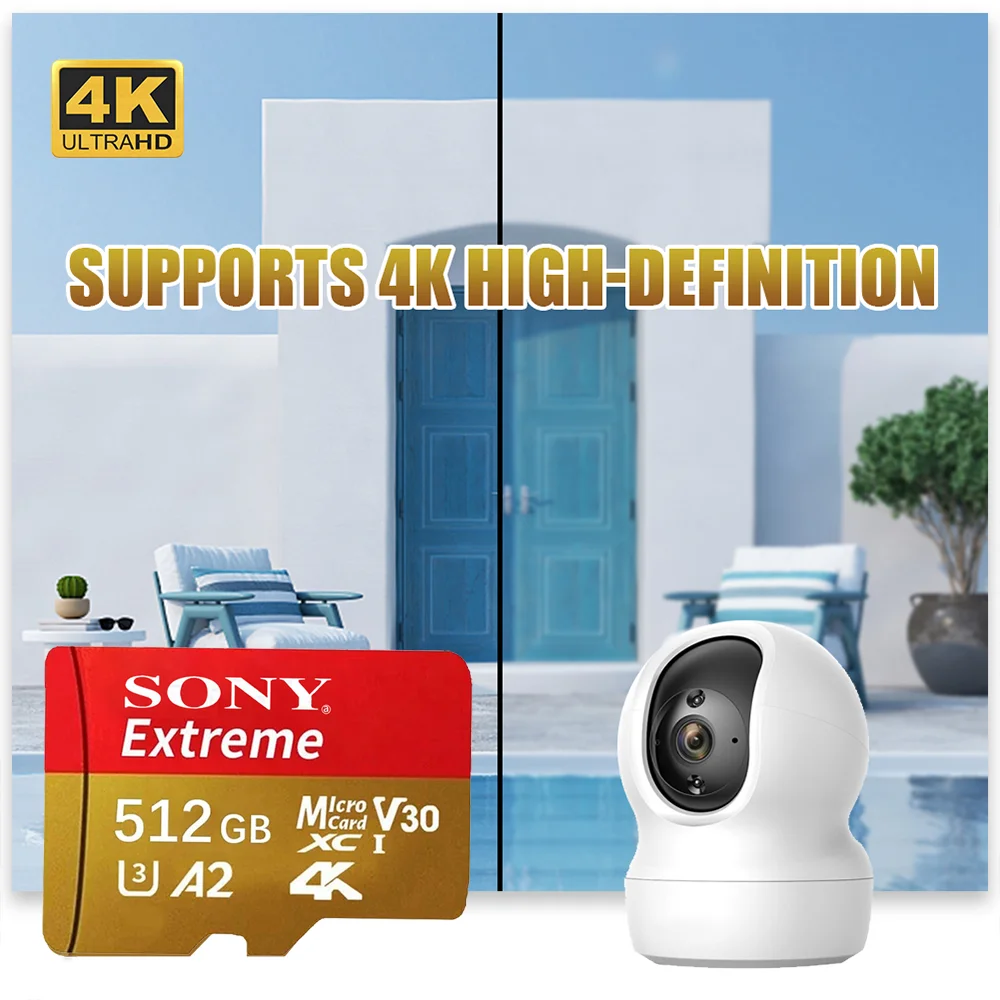 بطاقة ذاكرة سوني فئة 10 مايكرو SD 2 تيرا بايت 1 تيرا بايت 512 جيجا بايت 256 جيجا بايت 128 جيجا بايت 64 جيجا بايت بطاقات فلاش صغيرة SD TF مع قارئ بطاقات للتخزين الرقمي