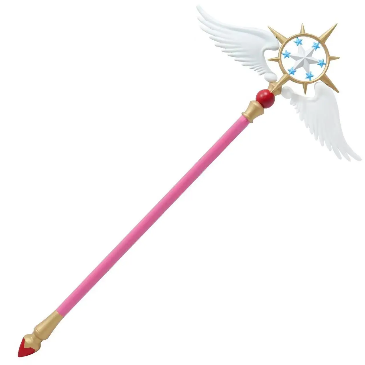 Kinomoto Sakura Cos Star Prop Length 99CM New Periphery Cardcaptor Sakura Clear Card Cosplay Prop Halloween Party Costume Props 4