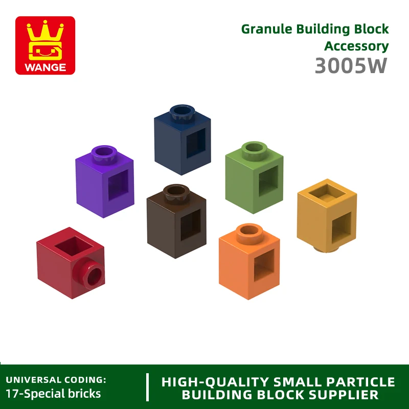 20Pcs/lot 3005W Thick Figures 1*1 Dot With 2 Holes Block Moc Color Accessories Compatible with Brick DIY Children's Toy Assembly