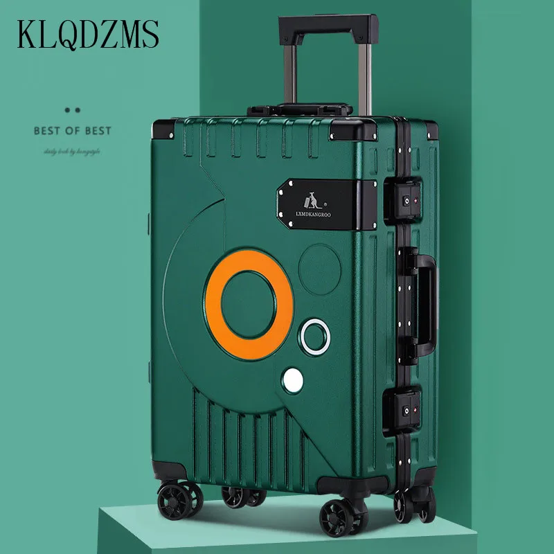 Klqdzms 20 "22" 24 "26" Dikke Aluminium Frame Bagage Universele Wiel Student Trolley Case Mannen En vrouwen Boarding Koffer