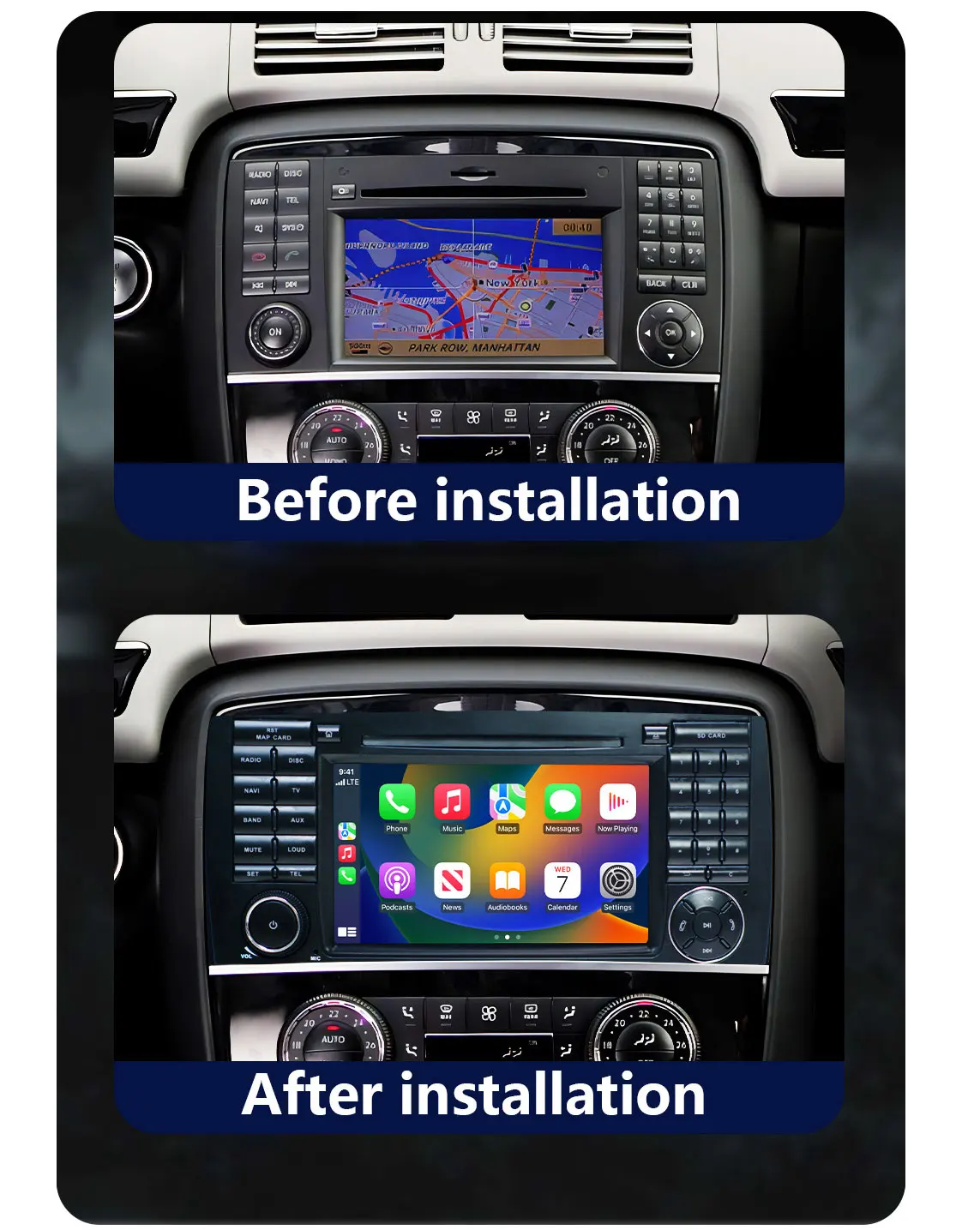 Car Autoradio For Benz R-W251 R280 R300 R320 R350 R500 2006-2016 Wireless 4G GPS WIFI Auto Vedio Media Stereo Carplay Navigation