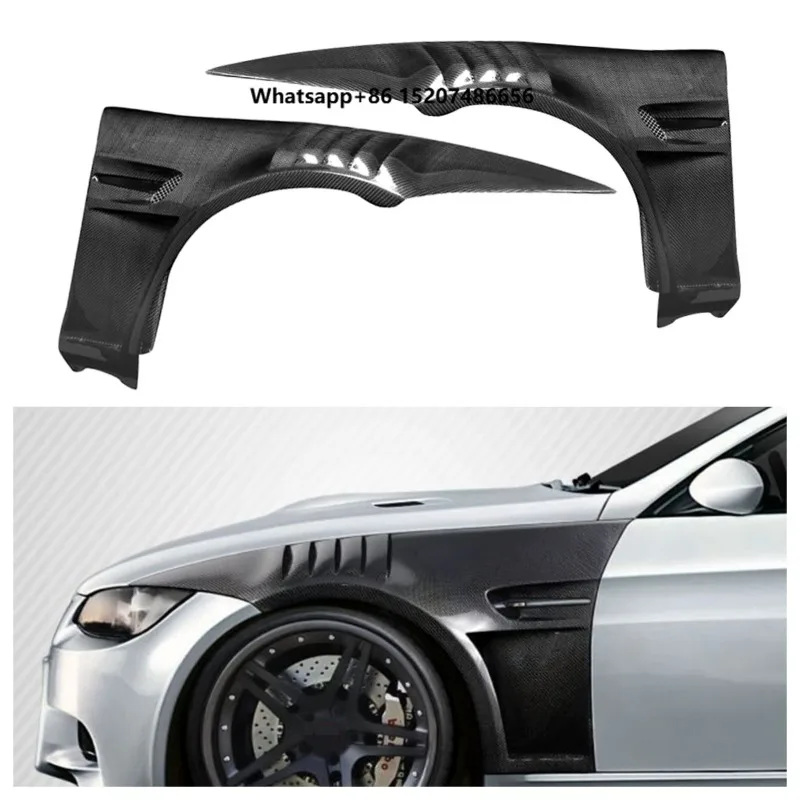 Wet Carbon Fiber Style Fender for  3 Series E92LCI 2008-2013 Car Accessories