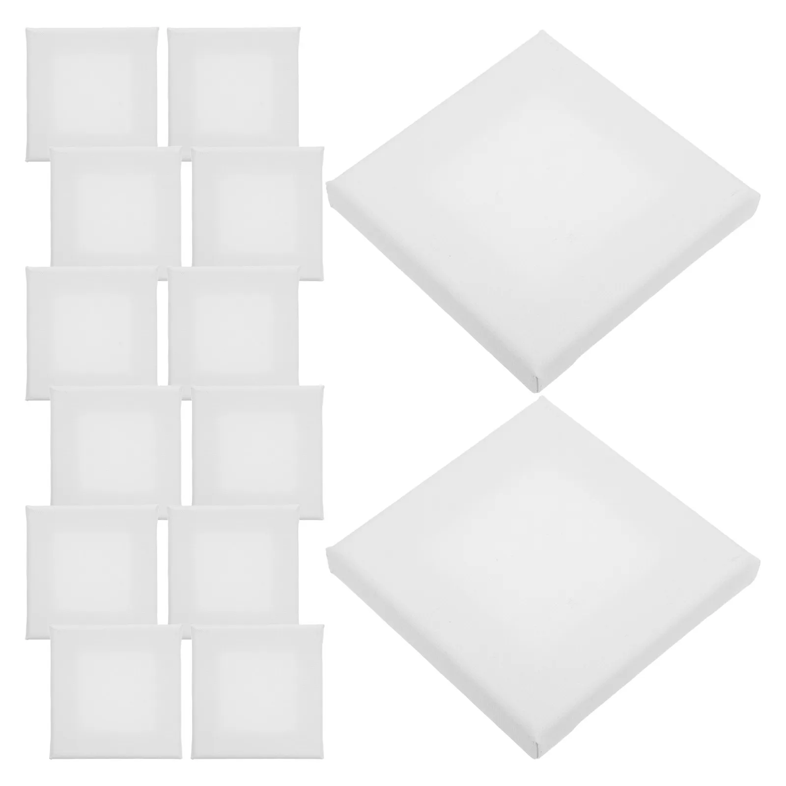 15Pcs Mini Canvas Cotton Panels for Painting Small 10x10cm Square Art Boards Bulk Paint Canvas for Home Decor
