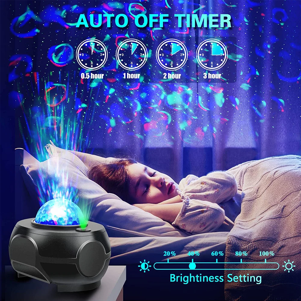 Galaxy Star Projector Night Light with Bluetooth Remote Control Nebula Starry Light for Decorate Room Projector Birthday Gift
