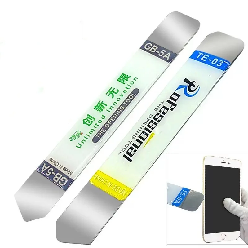 6/1 PC Stainless Steel Blade Soft Thin Pry Spudger Cell Phone Tablet Screen Battery Opening Tools for Samsung iPhone iPad Opener