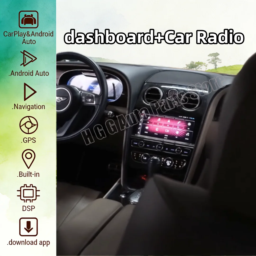 12.3inch LCD Instrument Linux For Bentley Flying Spur/Continental GT 2005-2019 Digital Cluster Dashboard Speedometer Dashboard