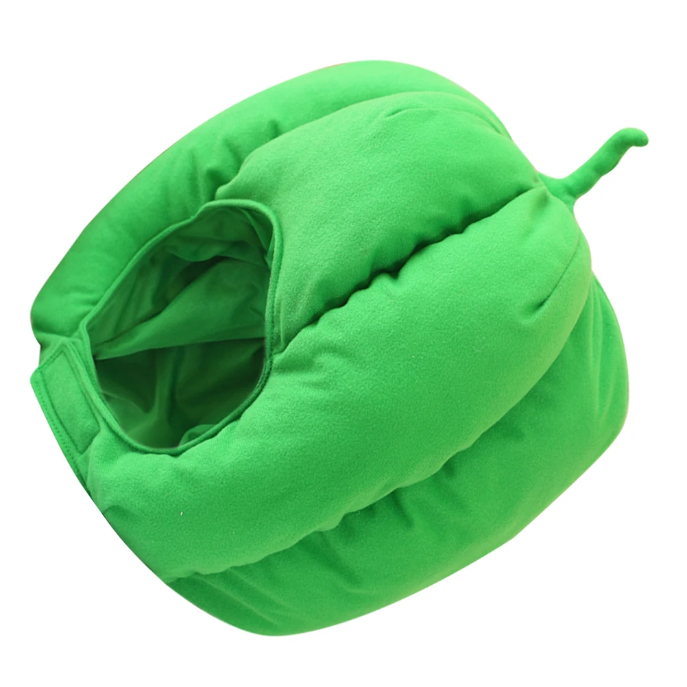 

Green Pepper Head Cover Costume Headbands Halloween Hairband Photo Cosplay Party Hat Festival Headwear Baby
