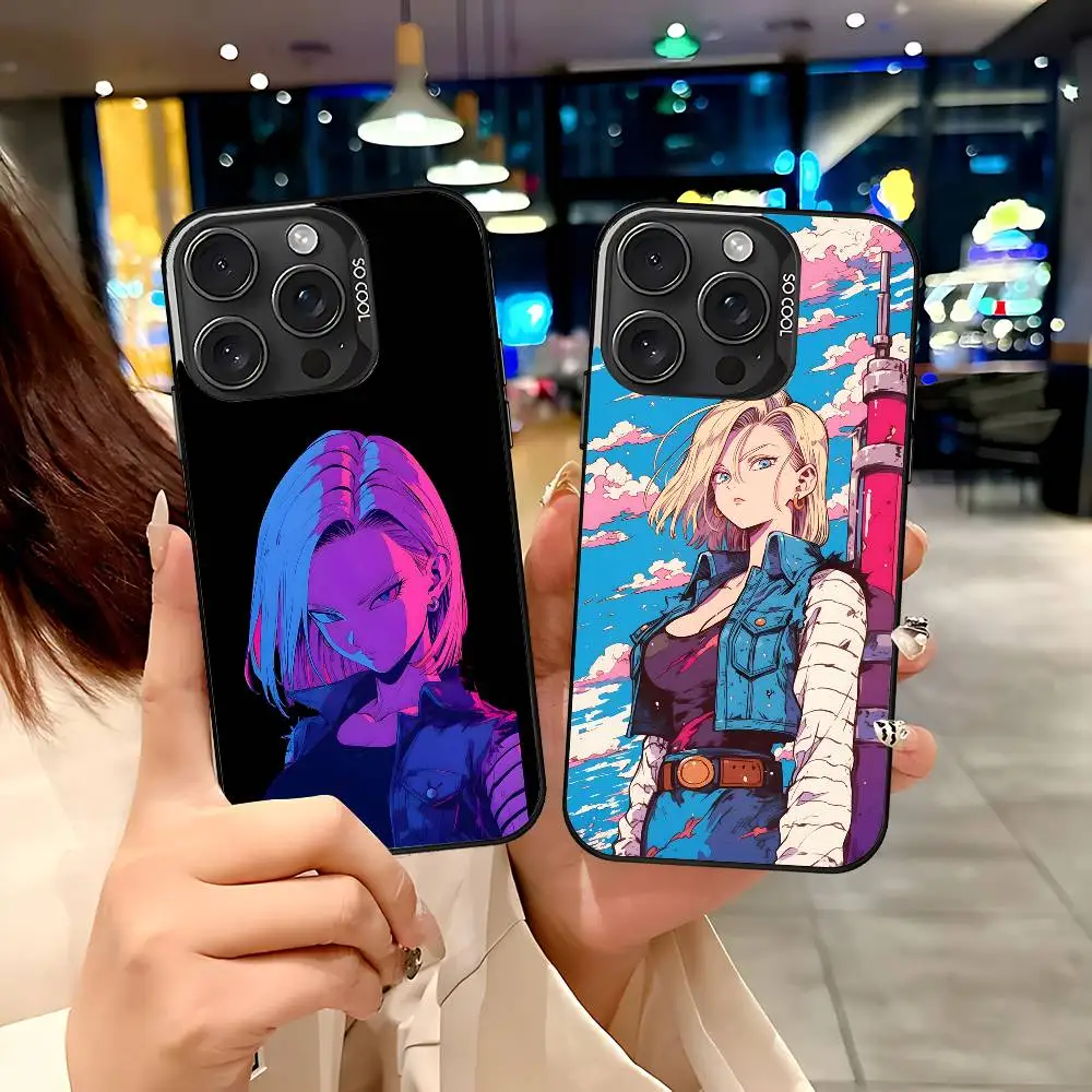 D-dragon Ball A-Android 18 Phone Case For IPhone 17 16 15 14 13 12 Mini 11 8 7 Pro Max Plus Colorful Phone Case