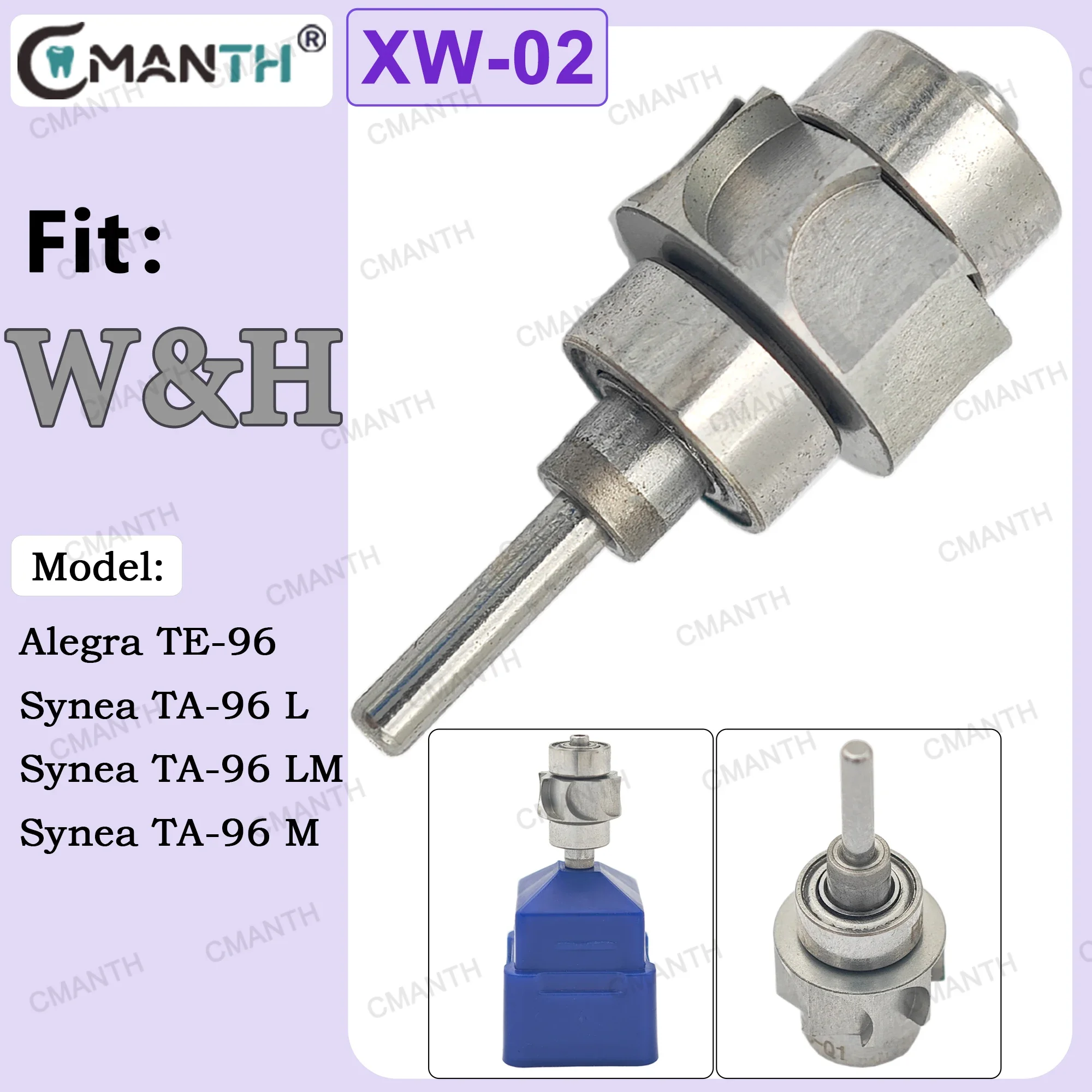 

Dental Turbine Rotor Cartridge Air Rotor Fit W H Alegra TE-96 / Synea TA-96L / TA96LM / TA96M High Speed Handpieces