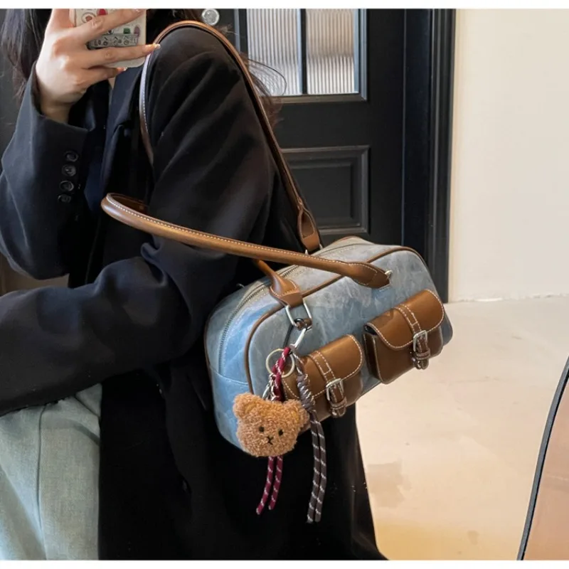 

Large Capacity Women Crossbody Bag PU Leather Fashion Shoulder Bags Top Handle Satchel Designer Vintage Purse and Handbag