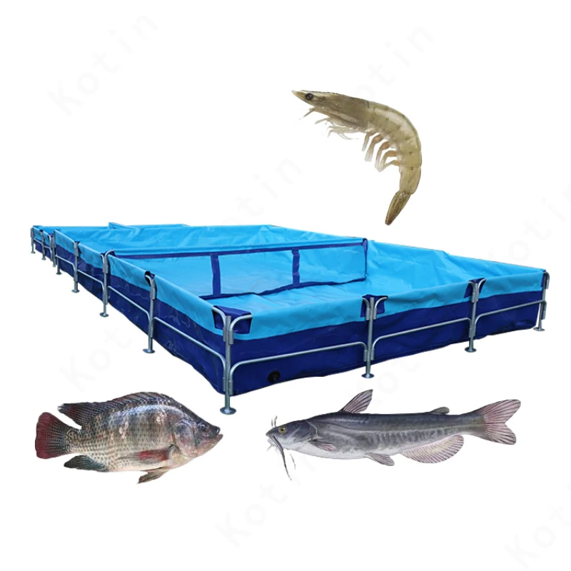 2023 Hot selling RAS fish farming tank flexible Tarpaulin fish tank aquaculture fish pond for sale