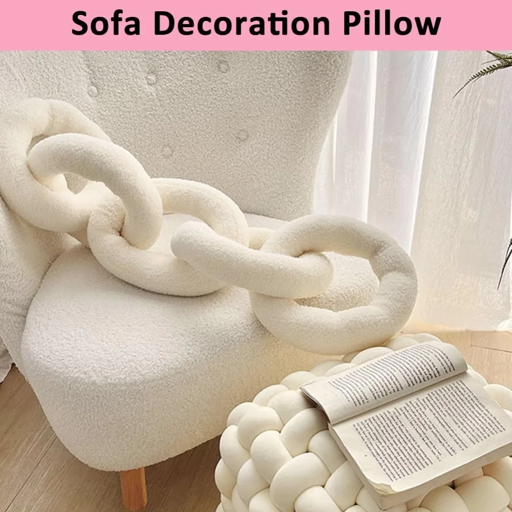 Pillow Sofa Cushion Chain Knot Twist Bar Living Room Cushion Office Design Throw Nordic Ins Style Room Cushion Abstract Shape