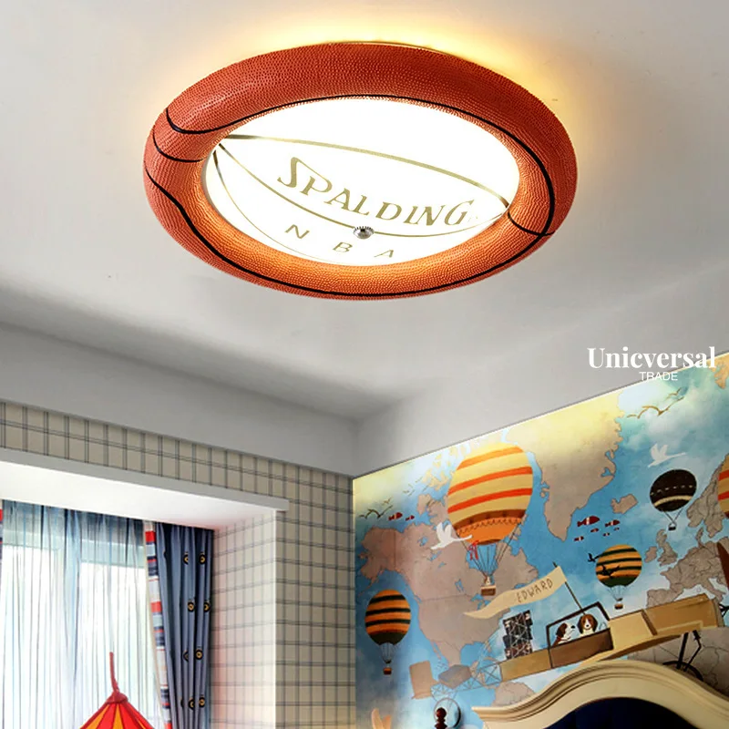 Children's Room Basketball Ceiling Lights Creative Personality Boy Theme Ceiling Lamp Cartoon Lights Bedroom Lighting