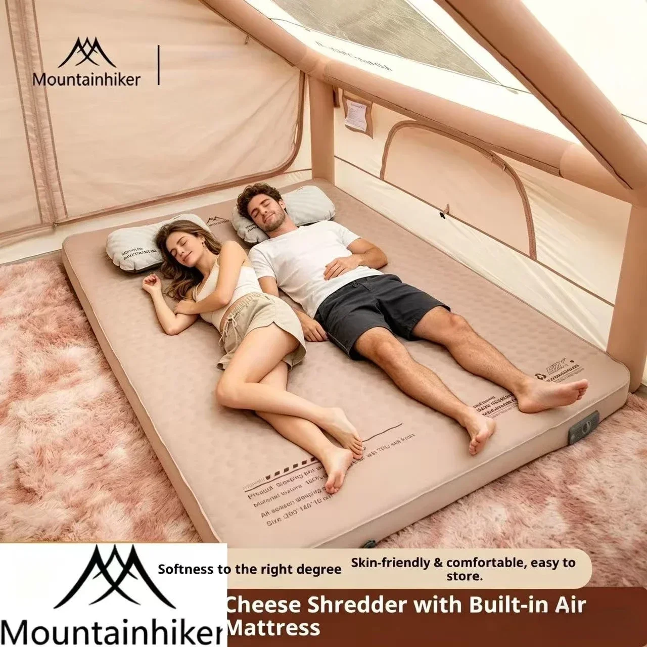 MOUNTAINHIKER Sleeping Pad Mat Upgrade Edition 10CM High Comes with Storage Bag Portable Camping Inflatable Mattress