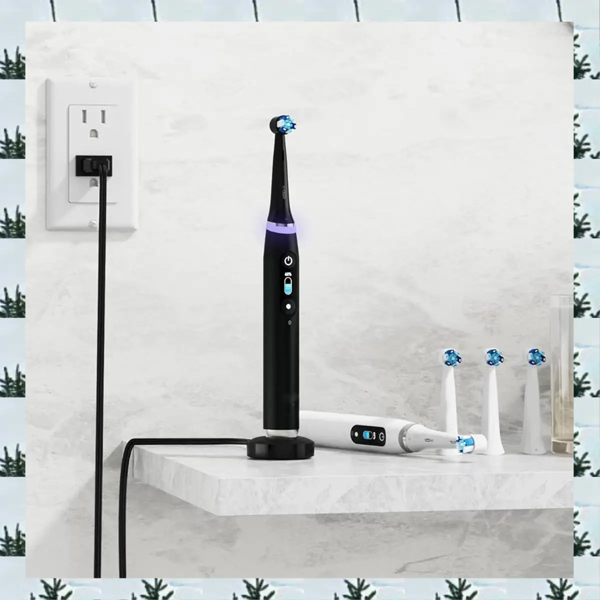 

ABLG Magnetic Charger Replacement For Oral-B IO Series 7/8/9 Electric Toothbrush, Magnetic Charging Base Black US Plug Durable