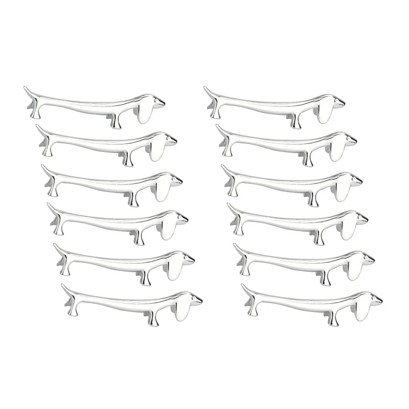 12 Pcs Chopsticks Rest Little Dog Chopsticks Holder Dachshund Zinc Alloy Fork Stand Spoon Tableware Rack Holder Tool