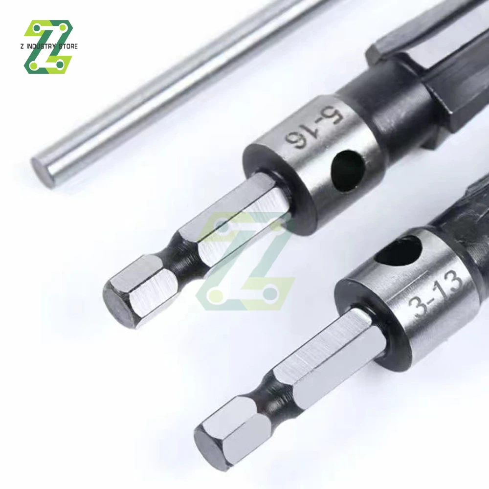 3-13mm&5-16mm Taper Reamer Hand Metal Reamer Deburring Enlarge Pin Hole Handheld Reamer For Wood Metal Plastic Drilling Tools