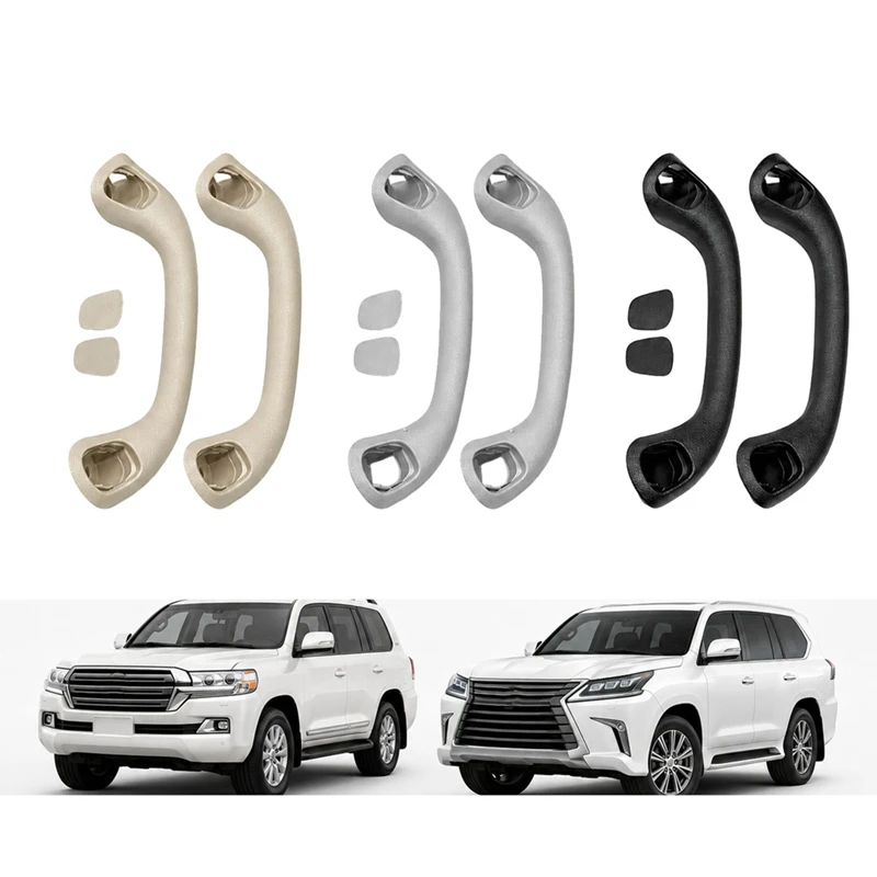 Super Sale 2PCS Front&Rear Roof Grab Handle for Land Cruiser LC200 Lexus LX570 08-21 74610-60120-B0 74620-60100 A+B Pillar Handl